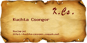 Kuchta Csongor névjegykártya