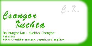 csongor kuchta business card